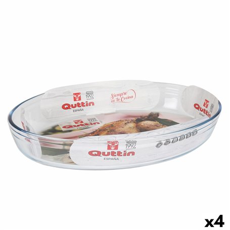 Plat de Four Quttin   Transparent verre Oblongue 4,5 L 39,6 x 27,35 x 