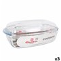 Casserole avec Couvercle Quttin   Transparent 6,7 l verre 37 x 22 x 14