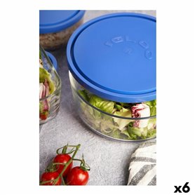 Boîte à lunch Borgonovo Igloo Bleu 2,2 L (6 Unités) (Ø 22cm)