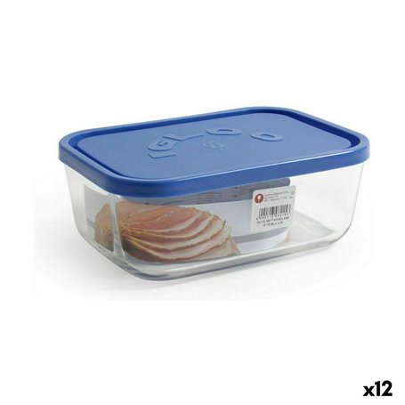 Boîte à lunch Borgonovo Bleu Rectangulaire 1,3 L 19 x 13,5 x 7,2 cm (1