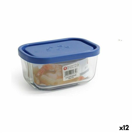 Boîte à lunch Borgonovo Bleu Rectangulaire 400 ml 13,5 x 9,5 x 6,5 cm 