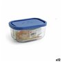 Boîte à lunch Borgonovo Bleu Rectangulaire 400 ml 13,5 x 9,5 x 6,5 cm 