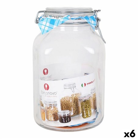 Pot en verre Borgonovo 33216 Hermétique Transparent 3,1 L 13 x 13 x 24