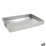 Moule rectangulaire VR Argenté Aluminium 30 x 19 x 3,5 cm (5 Unités)