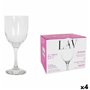 Set de Verres LAV 145011 7,5 x 7,5 x 18 cm (4 Unités) (290 ml)