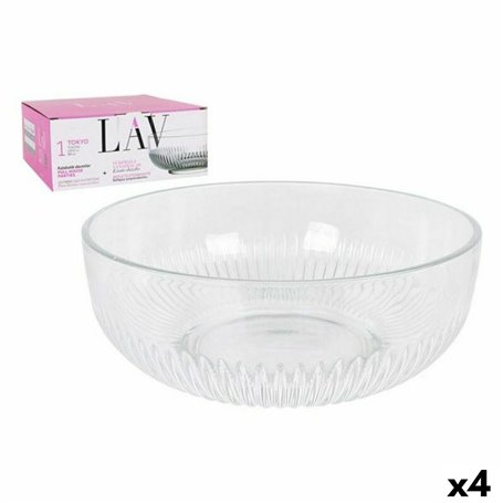 Saladier LAV CP112-1 Transparent Verre 23 x 23 x 10 cm (4 Unités) (260