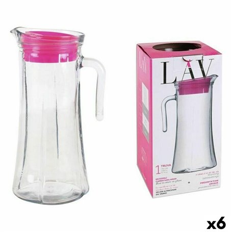 Carafe en Verre Transparent LAV LV-TRU140 PK0001RP (6 Unités) (1400 ml