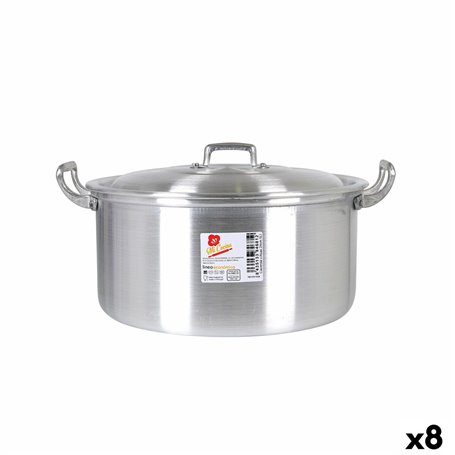 Casserole avec Couvercle Aluminium 31,3 x 26,5 x 13,5 cm (8 Unités)