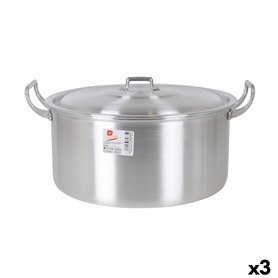 Casserole avec Couvercle Aluminium 41 x 33 x 19 cm (3 Unités)