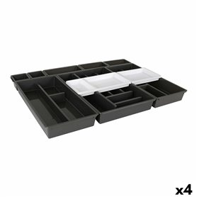 Range-couverts Tontarelli Bella Noir 10 Pièces 70 x 49,2 x 6,7 cm (4 U