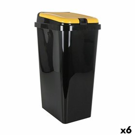 Poubelle recyclage Tontarelli Jaune 45 L (6 Unités)