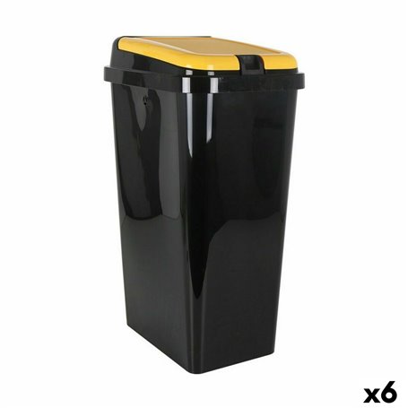 Poubelle recyclage Tontarelli Jaune 45 L (6 Unités)