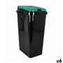 Poubelle recyclage Tontarelli Vert 45 L (6 Unités)