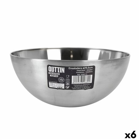 Saladier Quttin   Argenté Ø 29,5 cm Acier (6 Unités)