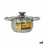 Casserole avec Couvercle en Verre Inde New Neron Acier 26 x 18 x 10 cm