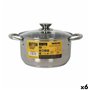 Casserole avec Couvercle en Verre Inde New Neron Acier 32 x 23,5 x 12,