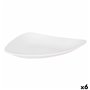 Assiette plate Inde Vedone Porcelaine Blanc 31 x 25 x 4 cm (6 Unités)