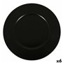 Dessous d'Assiette Inde Neat Noir Porcelaine Ø 32 cm (6 Unités)