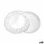 Set de plateaux alimentaires Algon Ronde Blanc 4 Pièces 16 x 16 x 1,5 