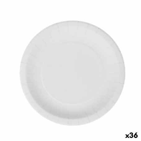 Service de vaisselle Algon Produits à usage unique Blanc Carton 20 cm 