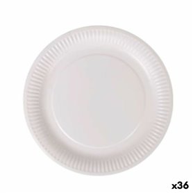 Service de vaisselle Algon Produits à usage unique Blanc Carton 23 cm 