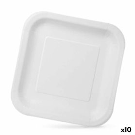 Service de vaisselle Algon Produits à usage unique Blanc Carton 23 x 2
