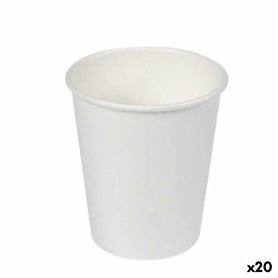 Set de Verres Algon Carton Produits à usage unique Blanc 20 Unités (10