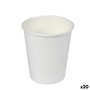 Set de Verres Algon Carton Produits à usage unique Blanc 20 Unités (10