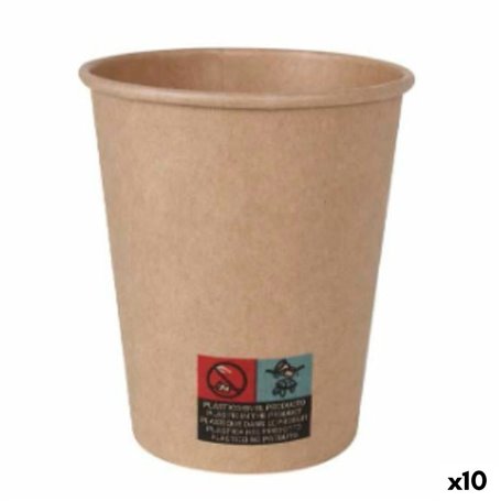 Set de Verres Algon Carton Produits à usage unique 10 Unités 250 ml (1