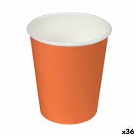 Set de Verres Algon Carton Produits à usage unique Orange 36 Unités (2