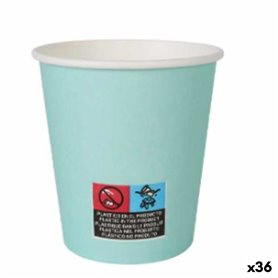 Set de Verres Algon Carton Produits à usage unique Aigue marine 36 Uni