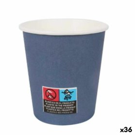 Set de Verres Algon Carton Produits à usage unique 200 ml Bleu 36 Unit