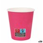 Set de Verres Algon Carton Produits à usage unique 200 ml Fuchsia 36 U