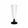 Verres à champagne réutilisables Algon Noir 24 Unités 150 ml (4 Pièces