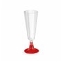 Verres à champagne réutilisables Algon Rouge 24 Unités 150 ml (4 Pièce