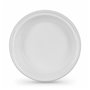 Lot d'assiettes réutilisables Algon Rond Blanc Plastique 20,5 x 3 cm (