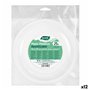 Lot d'assiettes réutilisables Algon Rond Blanc Plastique 25 x 25 x 1,5