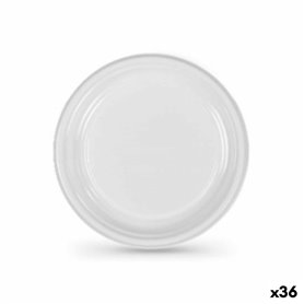 Lot d'assiettes réutilisables Algon Blanc 20,5 x 20,5 x 2 cm (36 Unité