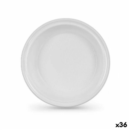 Lot d'assiettes réutilisables Algon Blanc 22 x 22 x 1,5 cm (36 Unités)