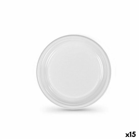 Lot d'assiettes réutilisables Algon Blanc Plastique 17 x 17 x 1,5 cm (