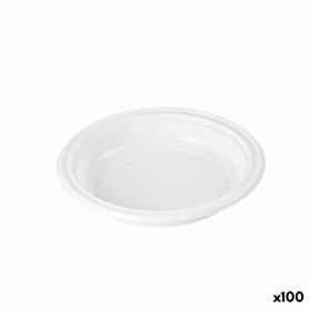 Lot d'assiettes réutilisables Algon Blanc Plastique 20,5 x 20,5 x 3 cm