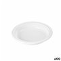 Lot d'assiettes réutilisables Algon Blanc Plastique 20,5 x 20,5 x 3 cm