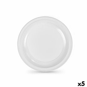 Lot d'assiettes réutilisables Algon Blanc Plastique 25 x 25 x 1,5 cm (