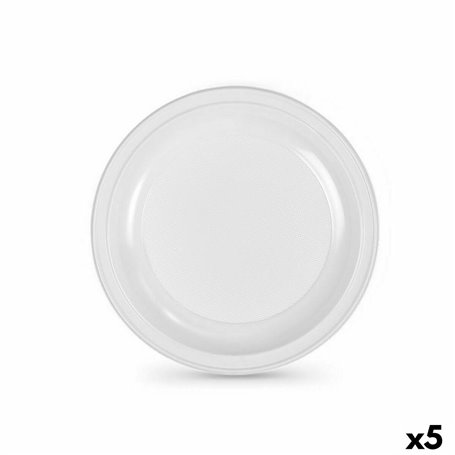 Lot d'assiettes réutilisables Algon Blanc Plastique 25 x 25 x 1,5 cm (