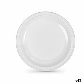 Lot d'assiettes réutilisables Algon Blanc Plastique 28 x 28 x 2 cm (24