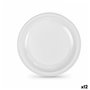 Lot d'assiettes réutilisables Algon Blanc Plastique 28 x 28 x 2 cm (24