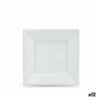 Lot d'assiettes réutilisables Algon Blanc Plastique 18 x 18 x 1,5 cm (