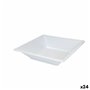 Lot d'assiettes réutilisables Algon Blanc Plastique (24 Unités)