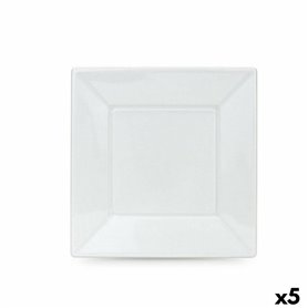 Lot d'assiettes réutilisables Algon Blanc Plastique 23 x 23 x 1,5 cm (