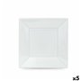 Lot d'assiettes réutilisables Algon Blanc Plastique 23 x 23 x 1,5 cm (